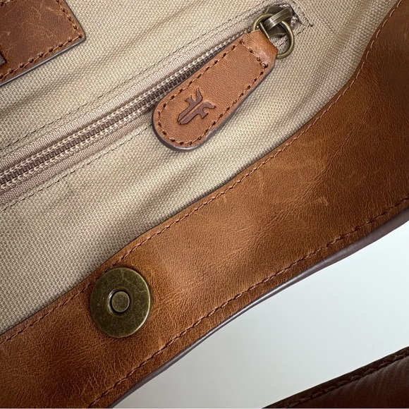 Womens Frye Melissa Four Poster Leather Hobo Bag Brown Style DB1488 - Picture 15 of 15